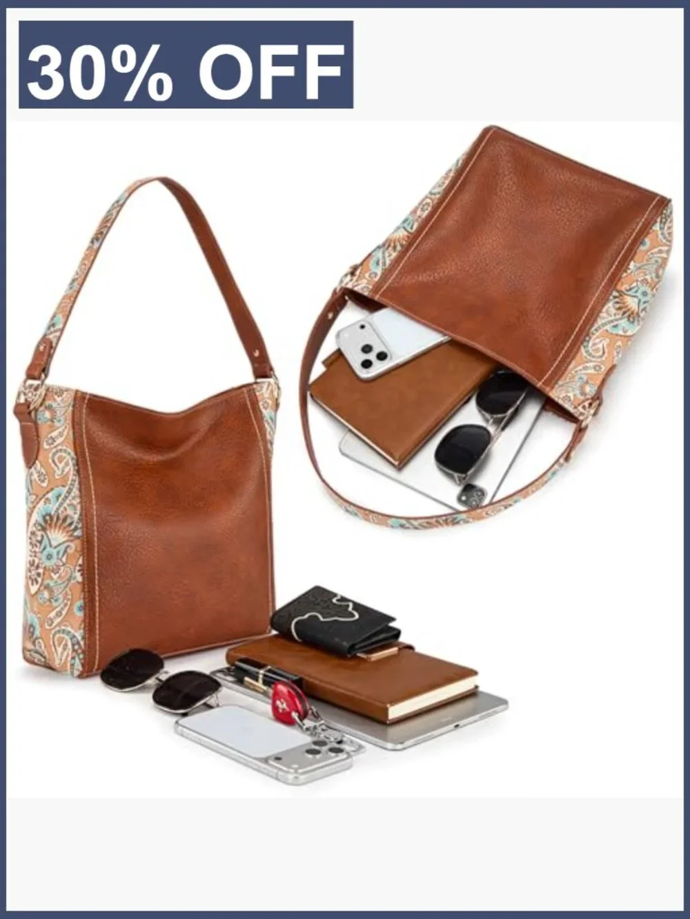 Hobo Bag for Women Soft Faux Leather Shoulder Purse Medium Crossbody